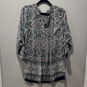 🌿 DR2 Boho Long Sleeve Women's Top – SZ M 🌿